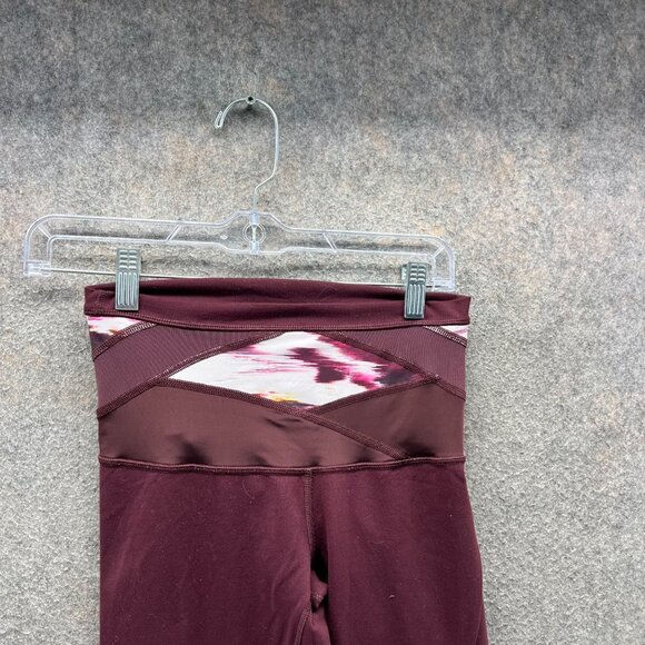 Lululemon Leggings Women 6 Burgundy Wunder Under High Rise Multi Waist Luon - Picture 8 of 11